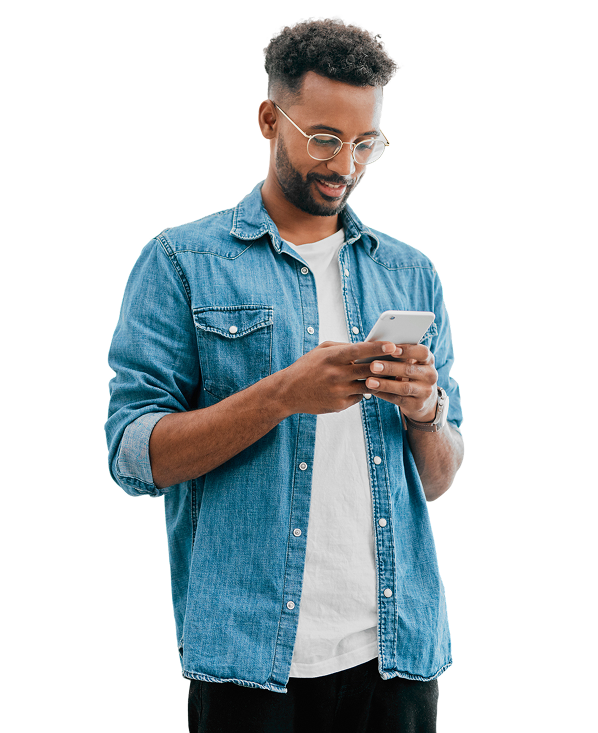 A man using a mobile phone